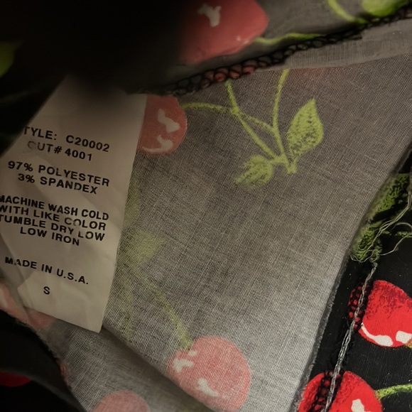 Cherry strapless dress size S - Picture 5 of 7